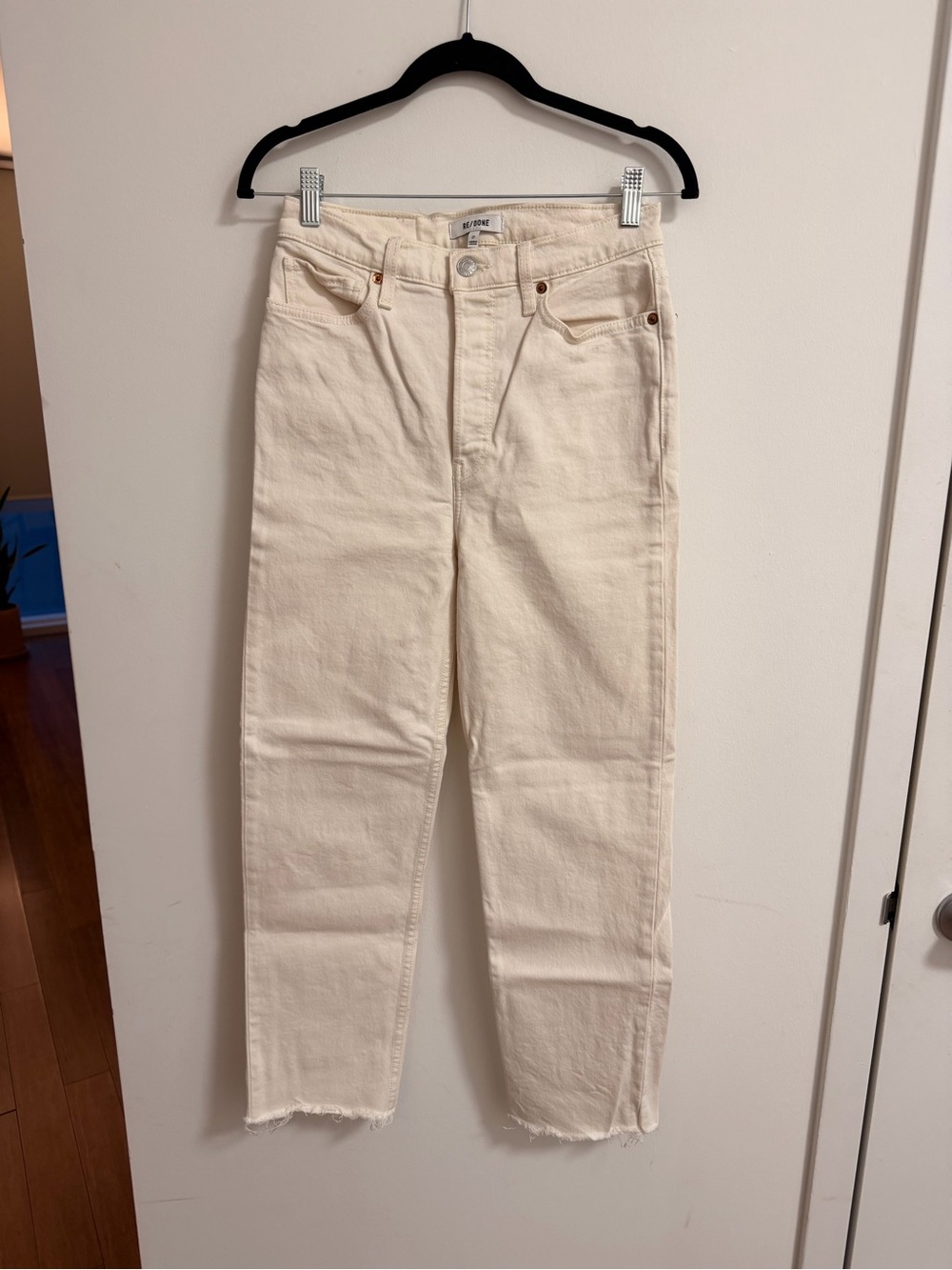Re/Done Straight-Leg Denim Jeans - Off White
